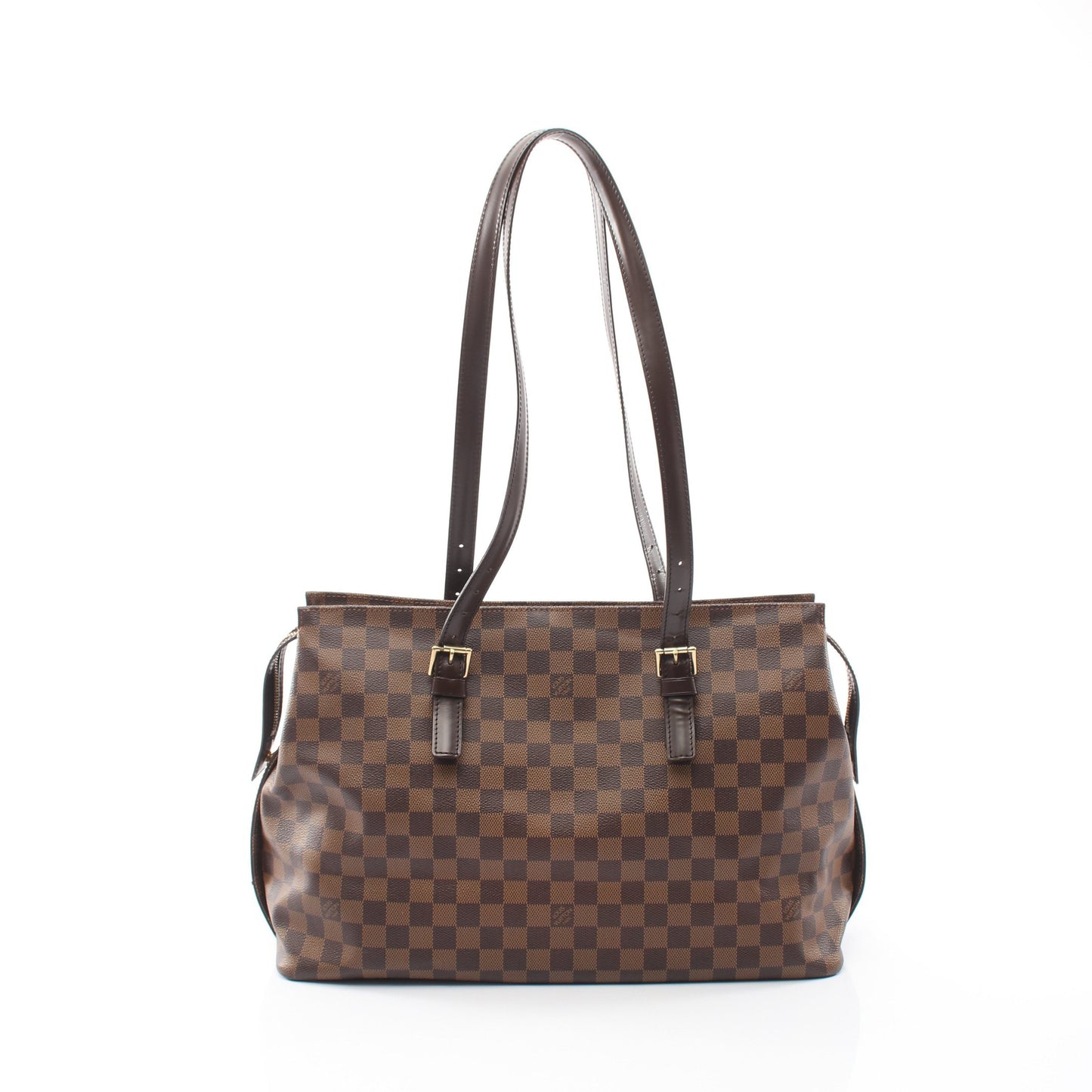 チェルシー ダミエエベヌ ショルダーバッグ トートバッグ PVC レザー ブラウン ルイヴィトン バッグ LOUIS VUITTON