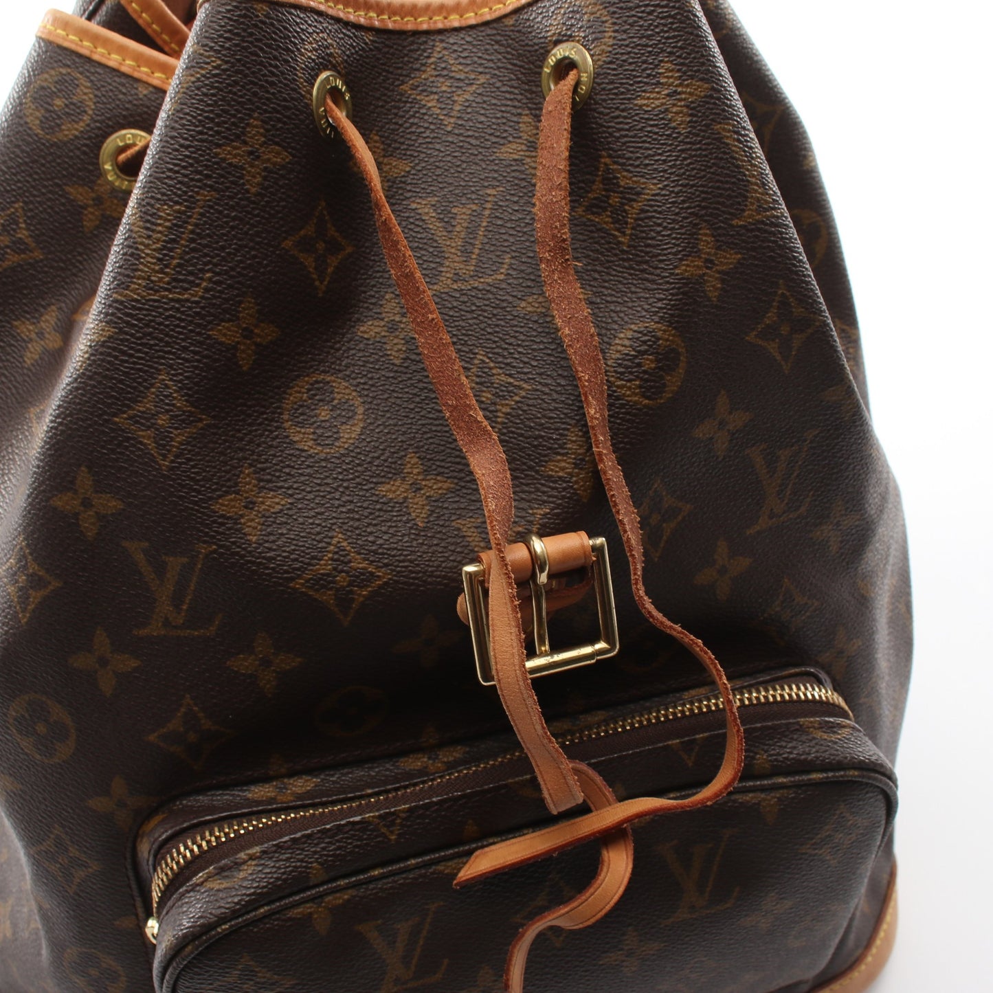 モンスリGM モノグラム バックパック リュックサック PVC レザー ブラウン ルイヴィトン バッグ LOUIS VUITTON