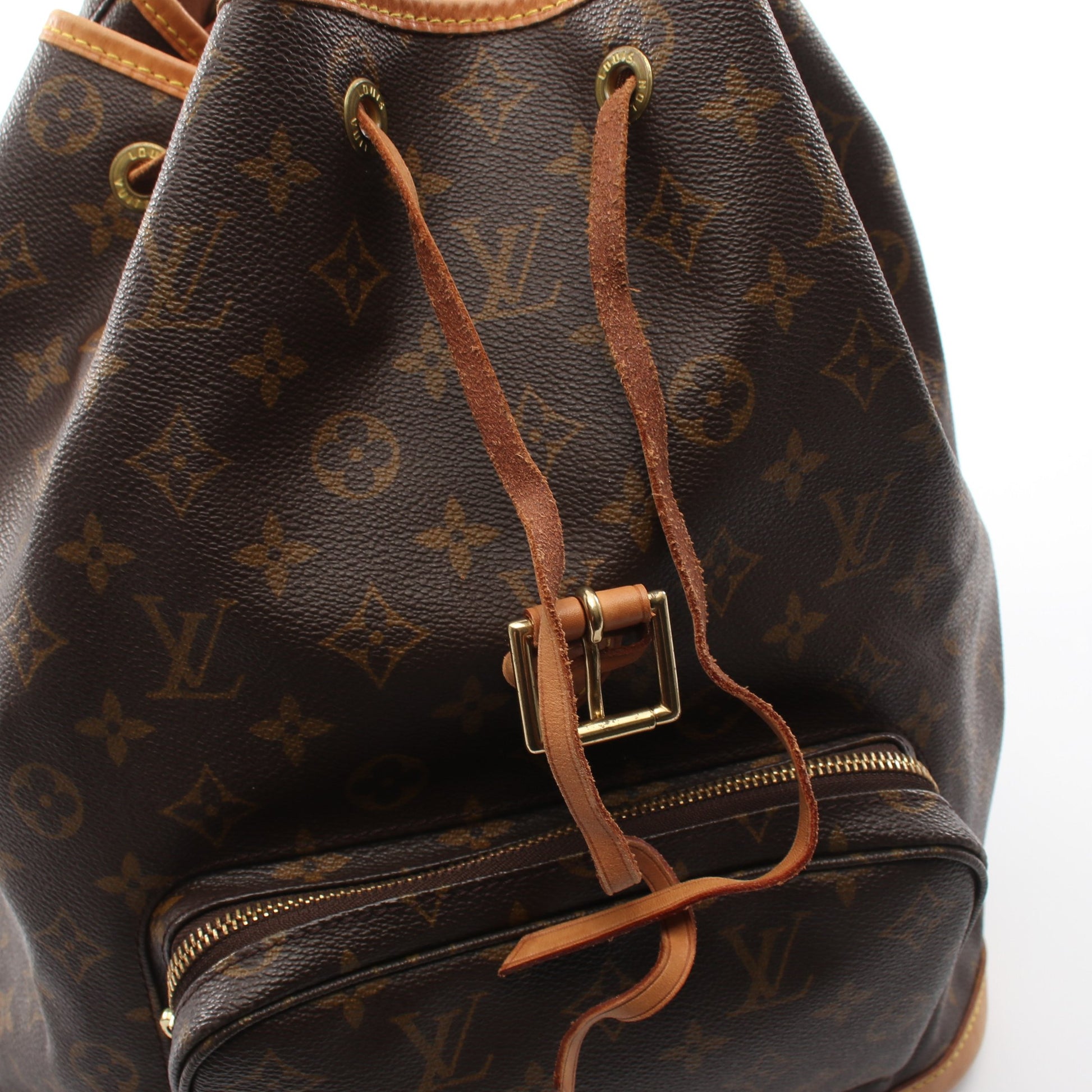 モンスリGM モノグラム バックパック リュックサック PVC レザー ブラウン ルイヴィトン バッグ LOUIS VUITTON