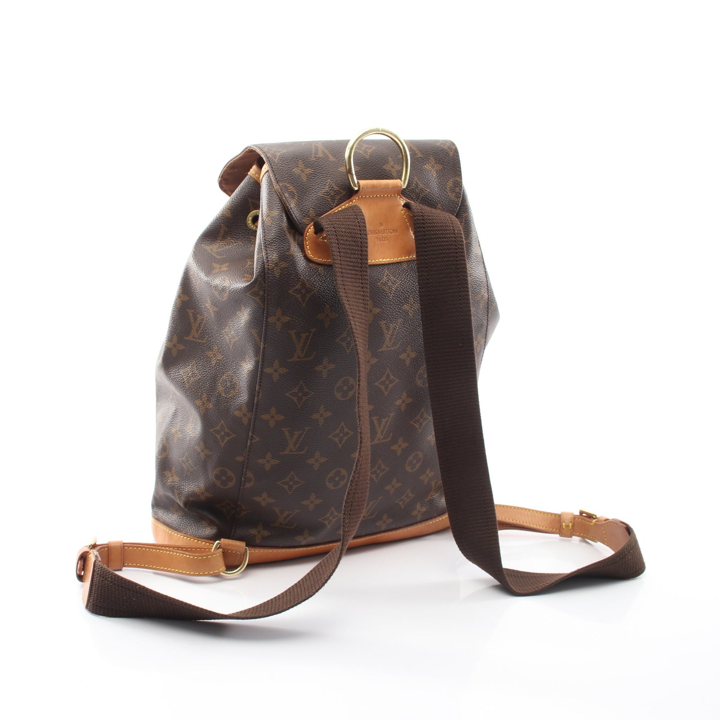 モンスリGM モノグラム バックパック リュックサック PVC レザー ブラウン ルイヴィトン バッグ LOUIS VUITTON
