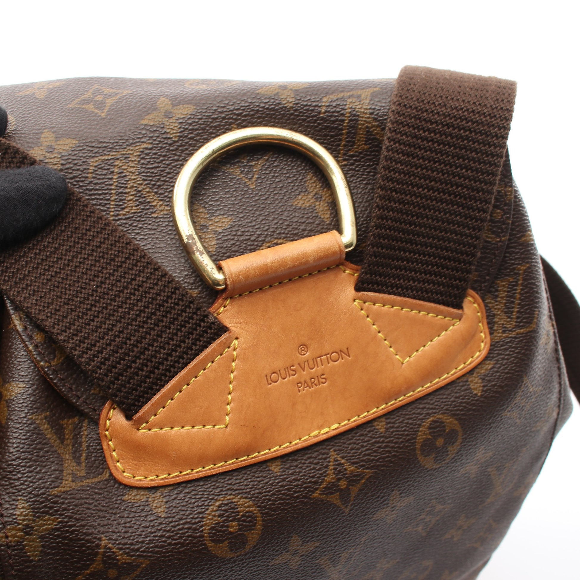 モンスリGM モノグラム バックパック リュックサック PVC レザー ブラウン ルイヴィトン バッグ LOUIS VUITTON
