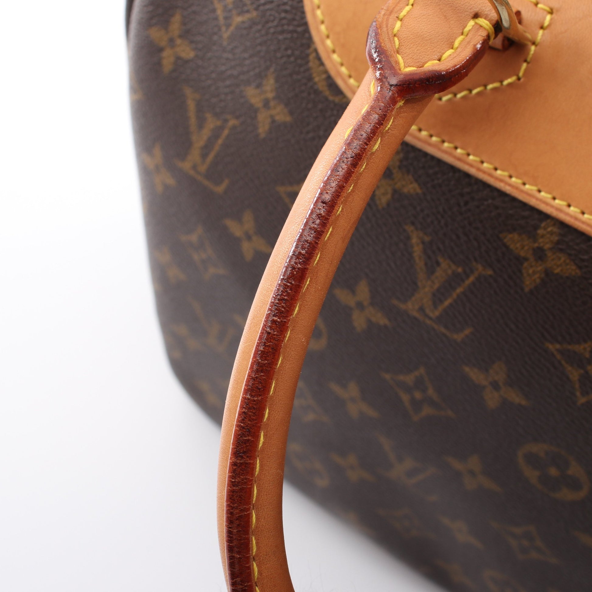 ドーヴィル ボーリングヴァニティ モノグラム ハンドバッグ PVC レザー ブラウン ルイヴィトン バッグ LOUIS VUITTON