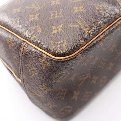 ドーヴィル ボーリングヴァニティ モノグラム ハンドバッグ PVC レザー ブラウン ルイヴィトン バッグ LOUIS VUITTON