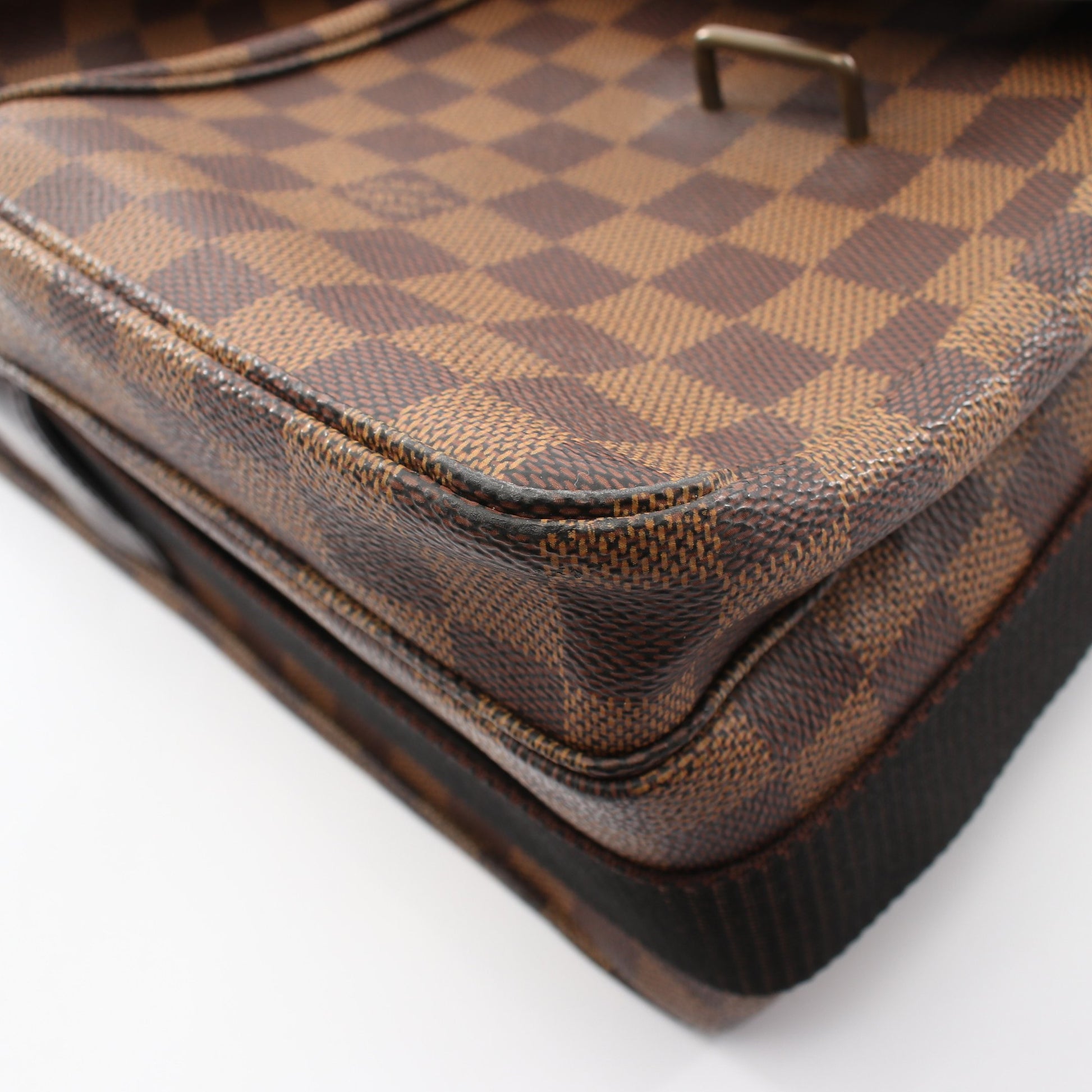 ブロードウェイ ダミエエベヌ ショルダーバッグ PVC レザー ブラウン ルイヴィトン バッグ LOUIS VUITTON