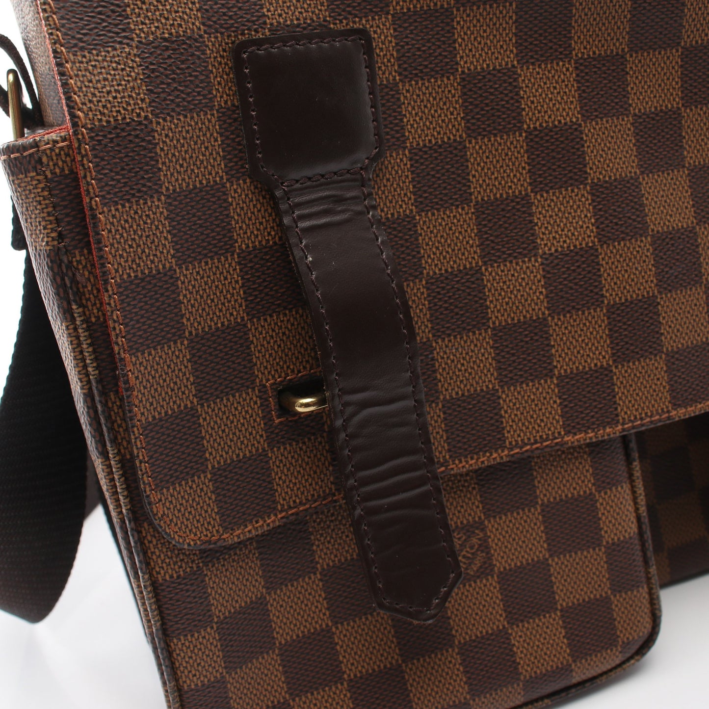 ブロードウェイ ダミエエベヌ ショルダーバッグ PVC レザー ブラウン ルイヴィトン バッグ LOUIS VUITTON