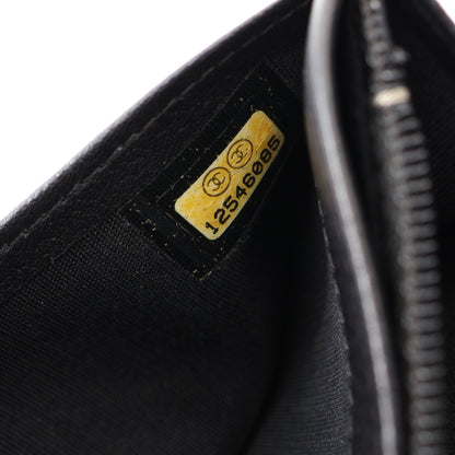 バタフライカメリア ZIP長財布 二つ折り長財布 レザー ブラック シルバー金具 シャネル 財布・小物 CHANEL