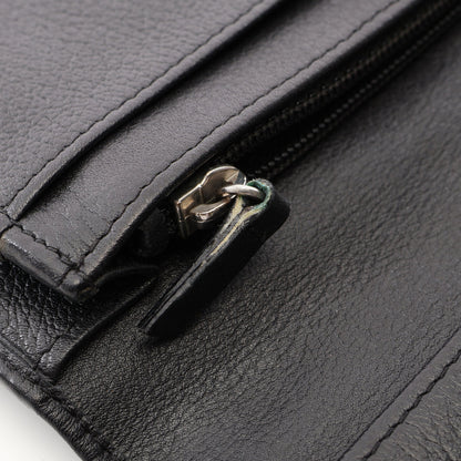 バタフライカメリア ZIP長財布 二つ折り長財布 レザー ブラック シルバー金具 シャネル 財布・小物 CHANEL