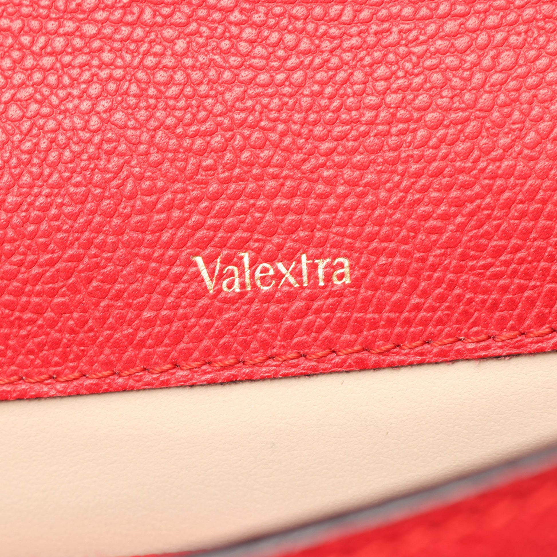 ミニ イジィデ 2WAY ショルダーバッグ レザー レッド ヴァレクストラ バッグ Valextra