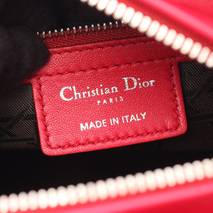 LADY DIOR レディディオール カナージュ 2WAY ハンドバッグ レザー ピンクパープル クリスチャンディオール バッグ Christian Dior