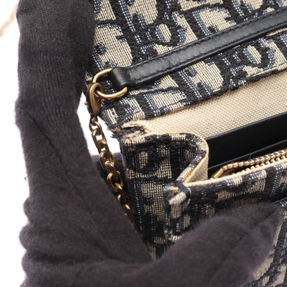SADDLE サドル オブリーク チェーンウォレット キャンバス レザー ベージュ ネイビー クリスチャンディオール バッグ Christian Dior