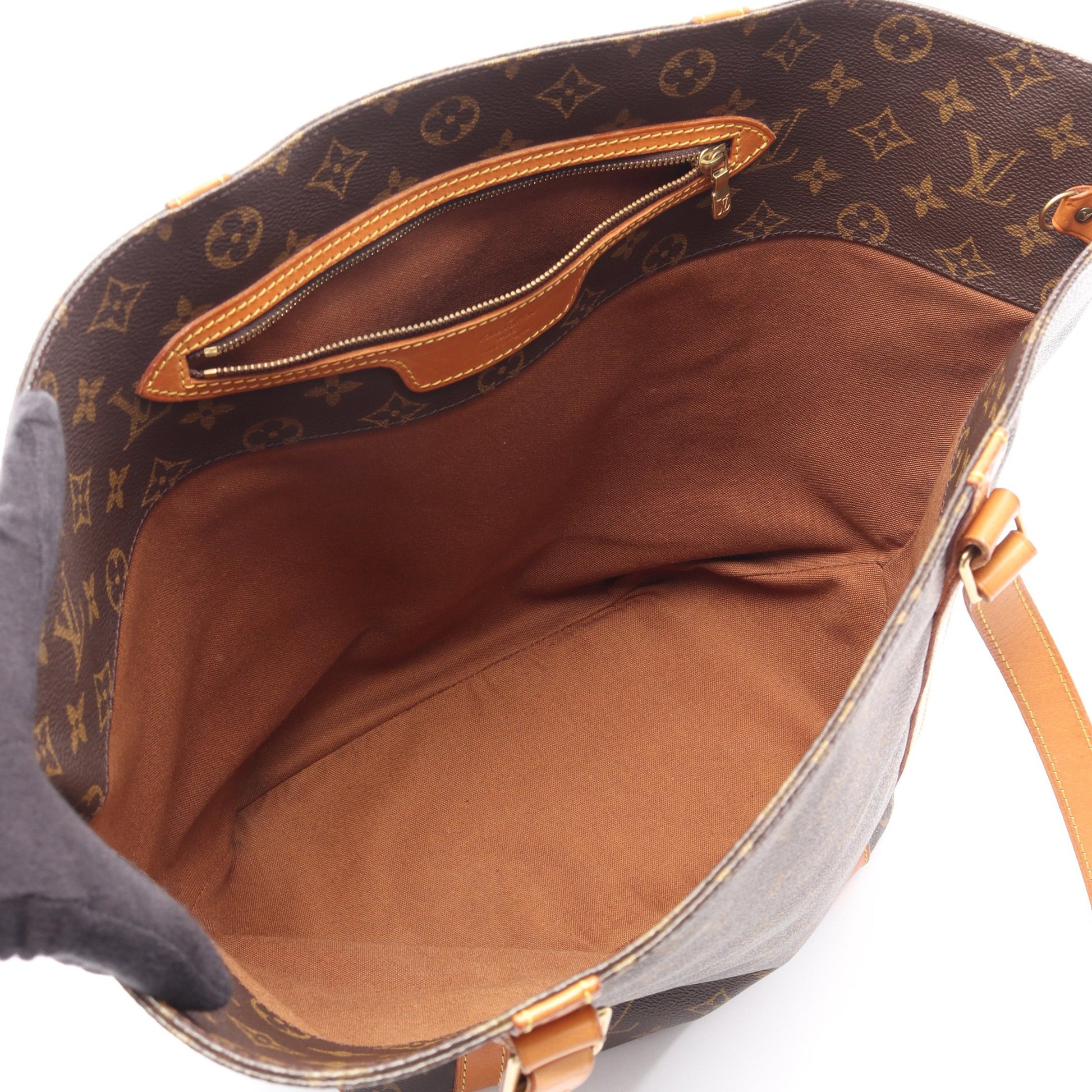 サックショッピング モノグラム ショルダーバッグ トートバッグ PVC レザー ブラウン ルイヴィトン バッグ LOUIS VUITTON