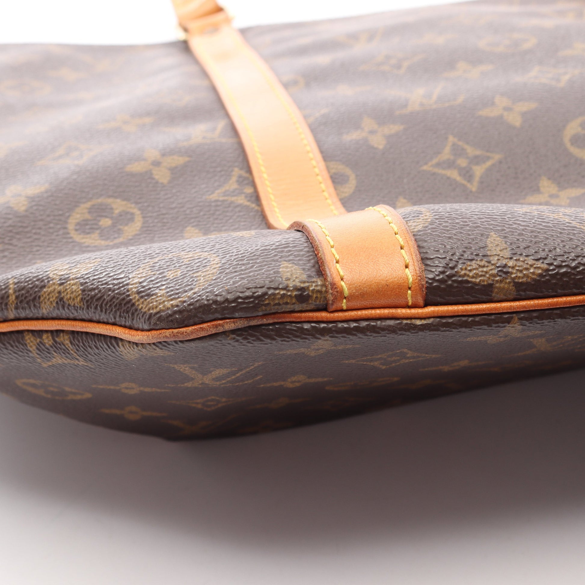 サックショッピング モノグラム ショルダーバッグ トートバッグ PVC レザー ブラウン ルイヴィトン バッグ LOUIS VUITTON