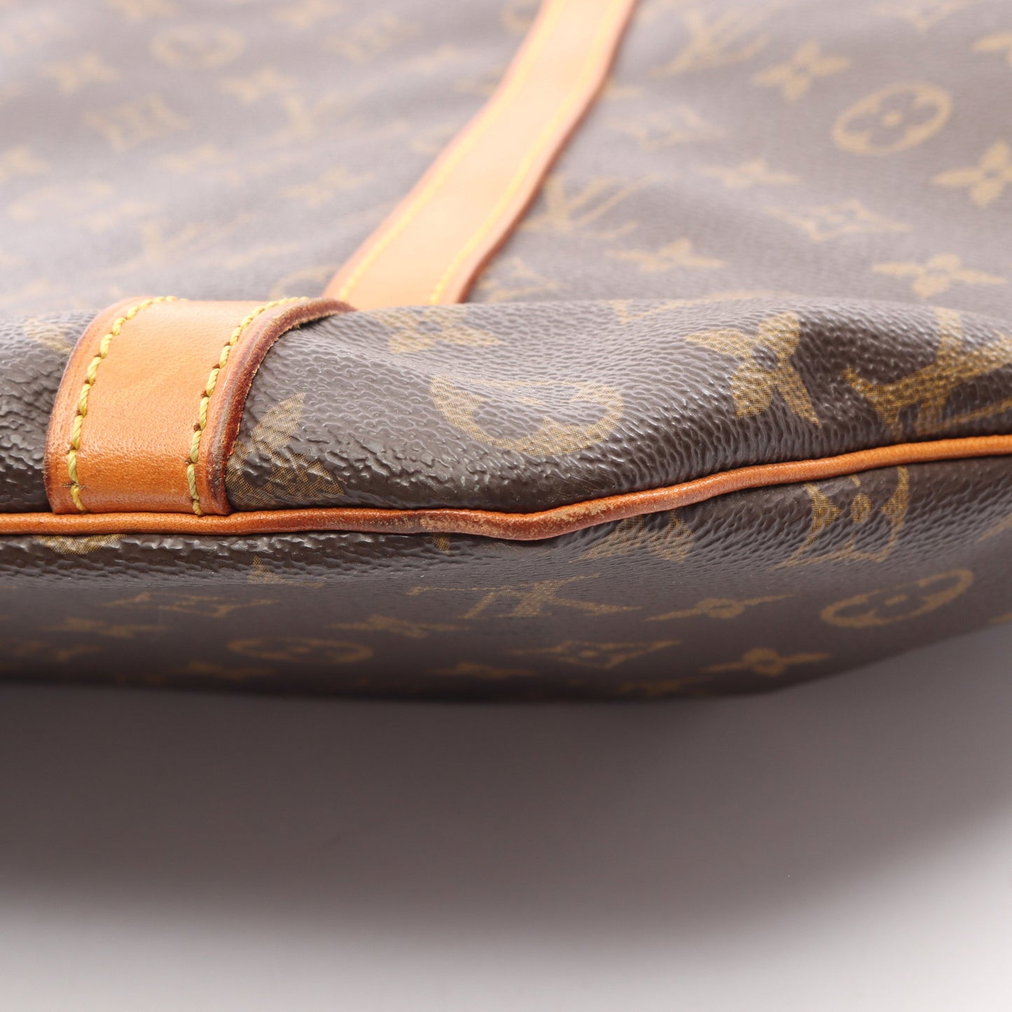 サックショッピング モノグラム ショルダーバッグ トートバッグ PVC レザー ブラウン ルイヴィトン バッグ LOUIS VUITTON