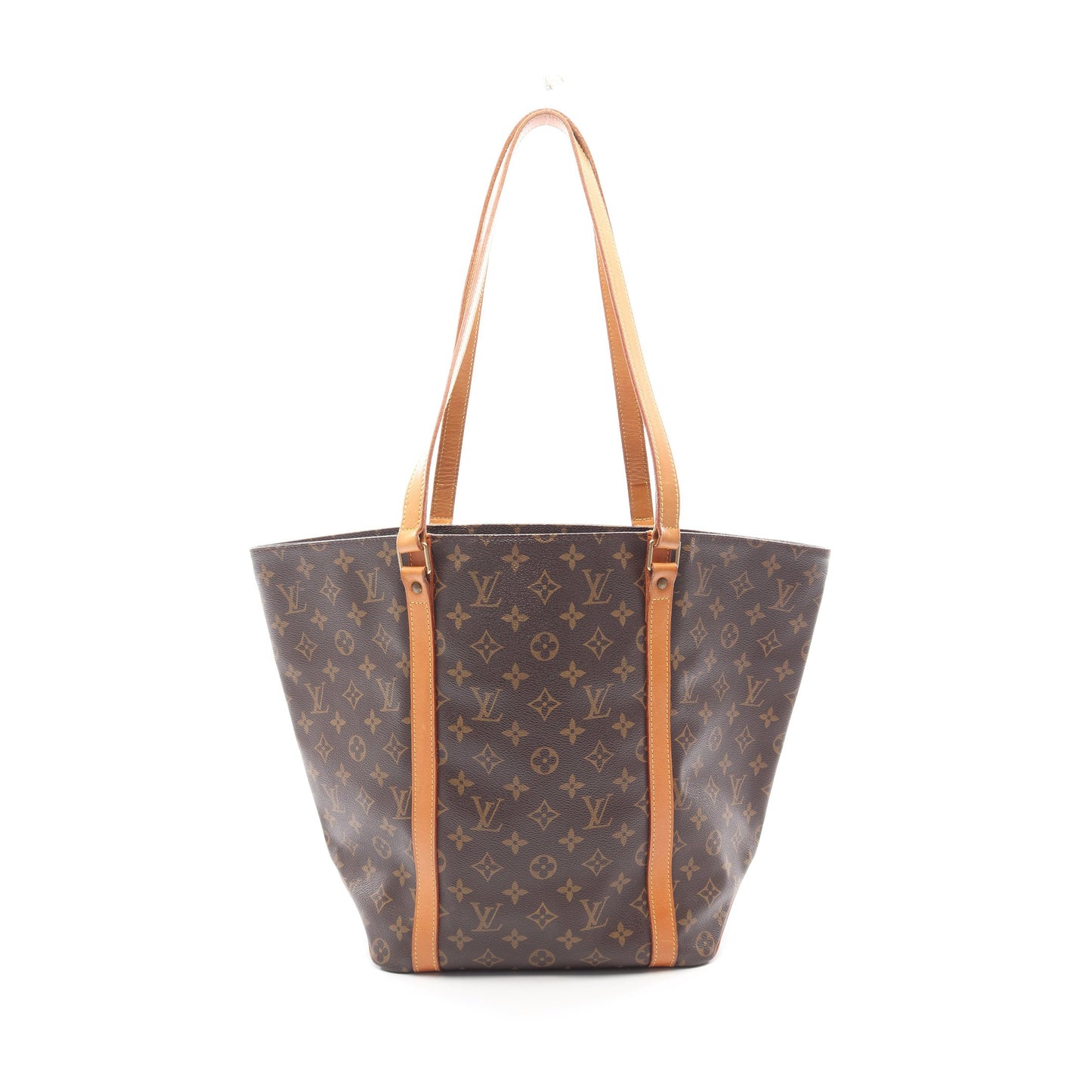 サックショッピング モノグラム ショルダーバッグ トートバッグ PVC レザー ブラウン ルイヴィトン バッグ LOUIS VUITTON