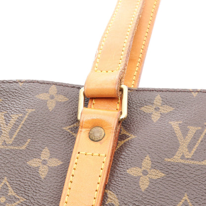 サックショッピング モノグラム ショルダーバッグ トートバッグ PVC レザー ブラウン ルイヴィトン バッグ LOUIS VUITTON