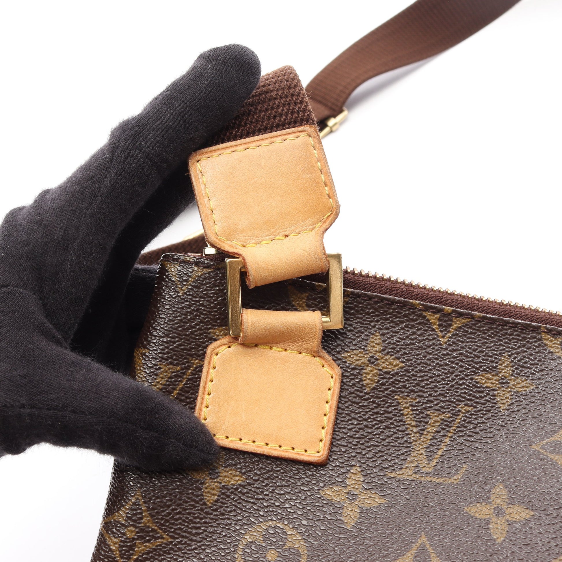 ポシェットボスフォール モノグラム ショルダーバッグ PVC レザー ブラウン ルイヴィトン バッグ LOUIS VUITTON