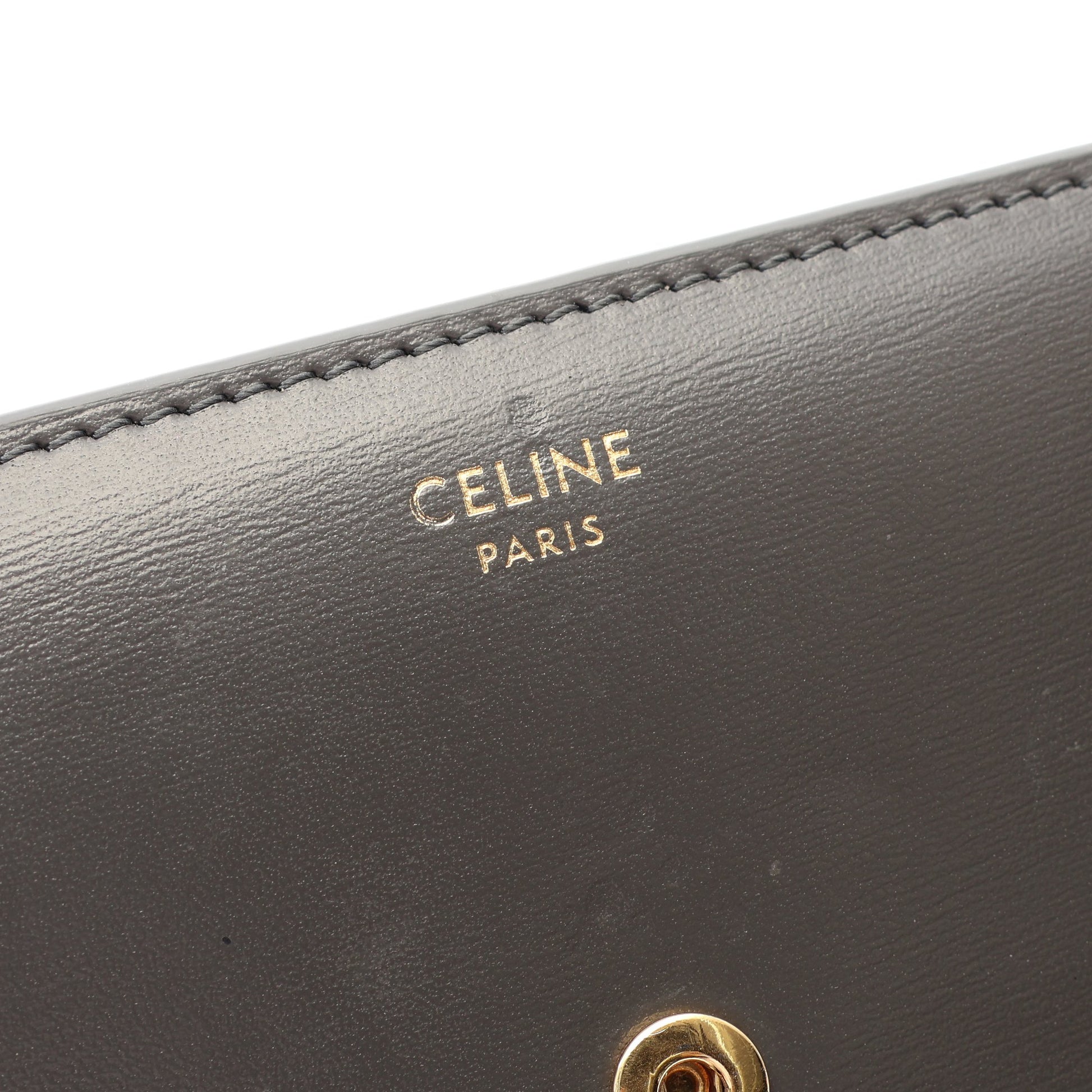 トリオンフ 三つ折り財布 レザー グレー セリーヌ 財布・小物 CELINE