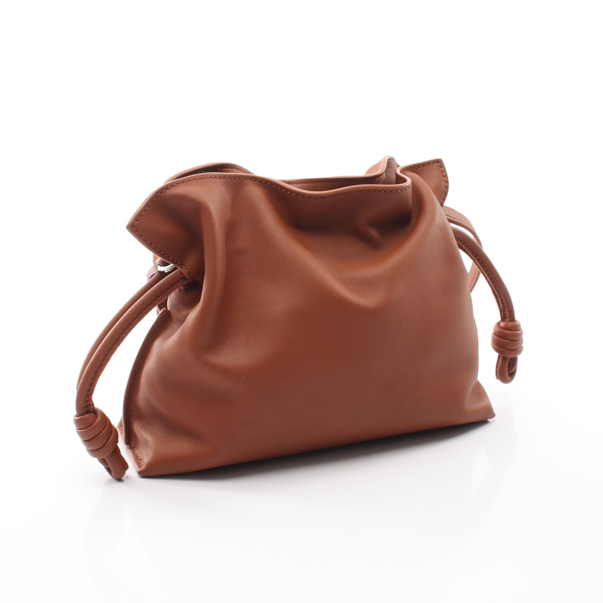 フラメンコクラッチ ミニ ショルダーバッグ レザー ブラウン ロエベ バッグ LOEWE