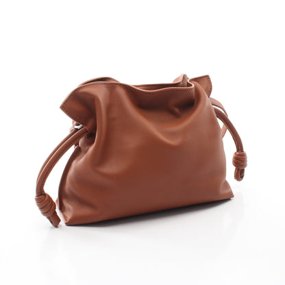 フラメンコクラッチ ミニ ショルダーバッグ レザー ブラウン ロエベ バッグ LOEWE