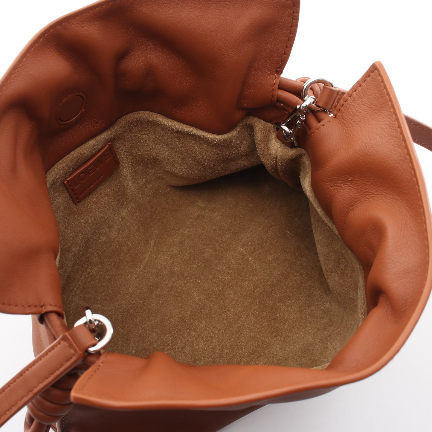 フラメンコクラッチ ミニ ショルダーバッグ レザー ブラウン ロエベ バッグ LOEWE
