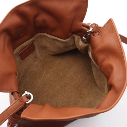 フラメンコクラッチ ミニ ショルダーバッグ レザー ブラウン ロエベ バッグ LOEWE