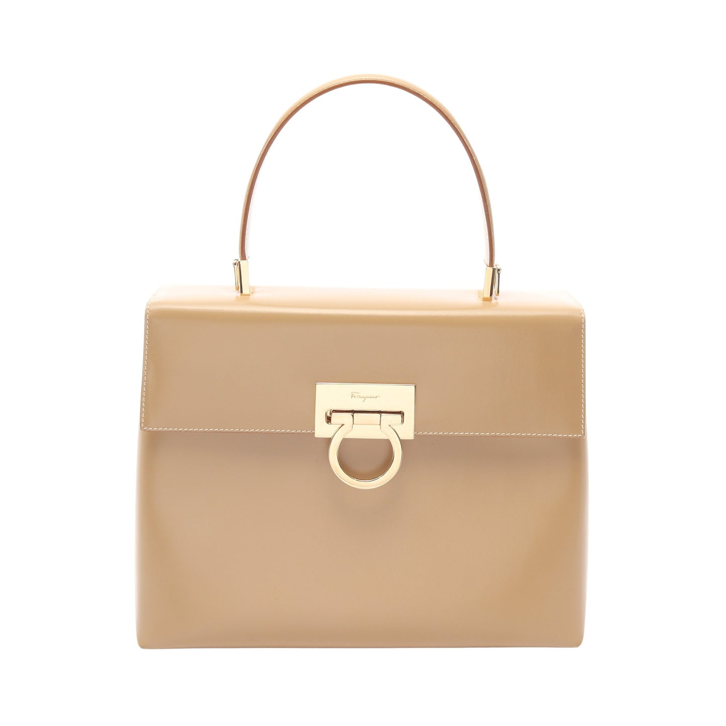 ガンチーニ ハンドバッグ レザー ライトベージュ フェラガモスポーツ バッグ Salvatore Ferragamo SPORT
