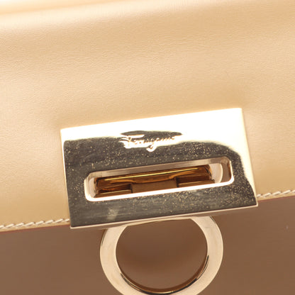 ガンチーニ ハンドバッグ レザー ライトベージュ フェラガモスポーツ バッグ Salvatore Ferragamo SPORT