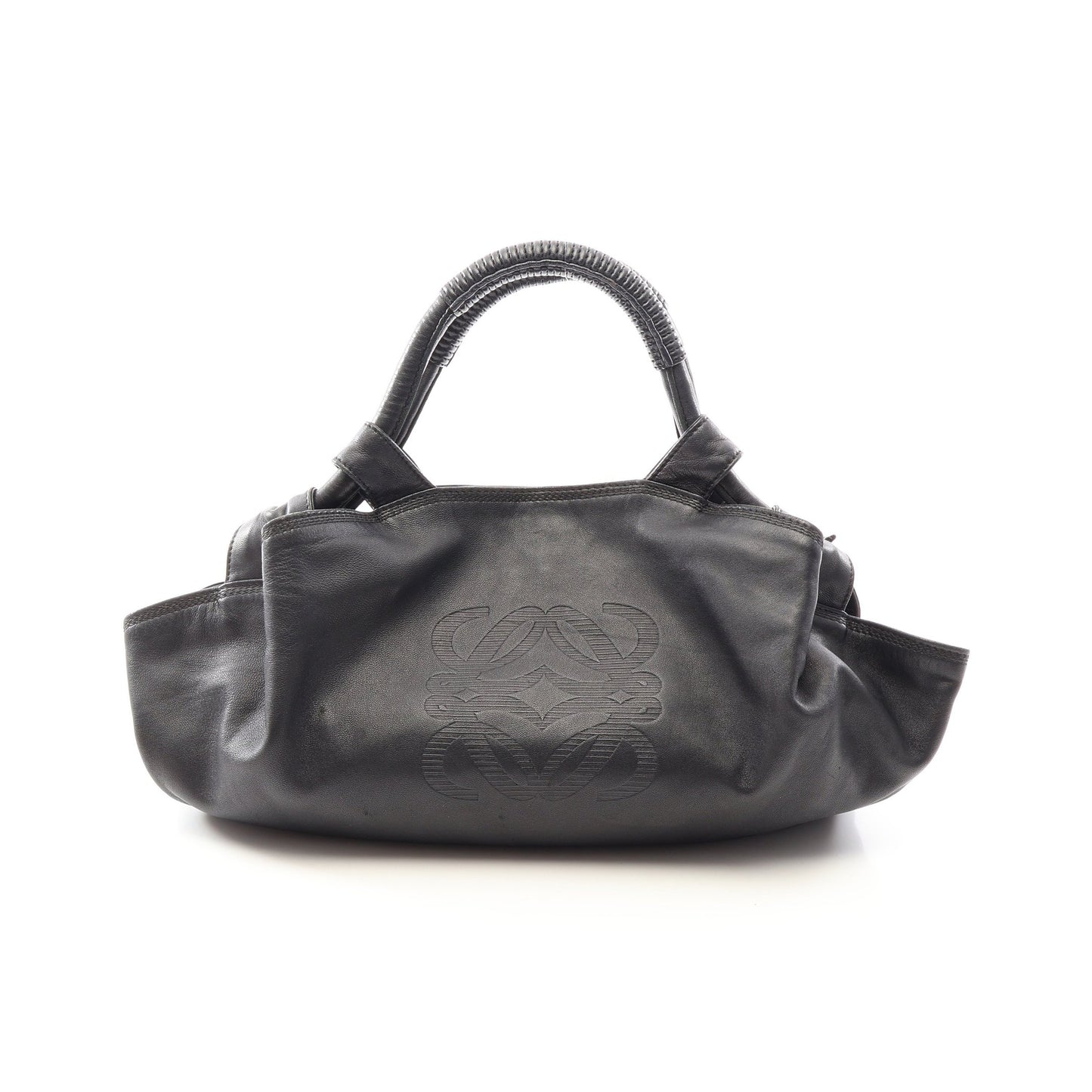ナッパアイレ ハンドバッグ レザー ブラック ロエベ バッグ LOEWE
