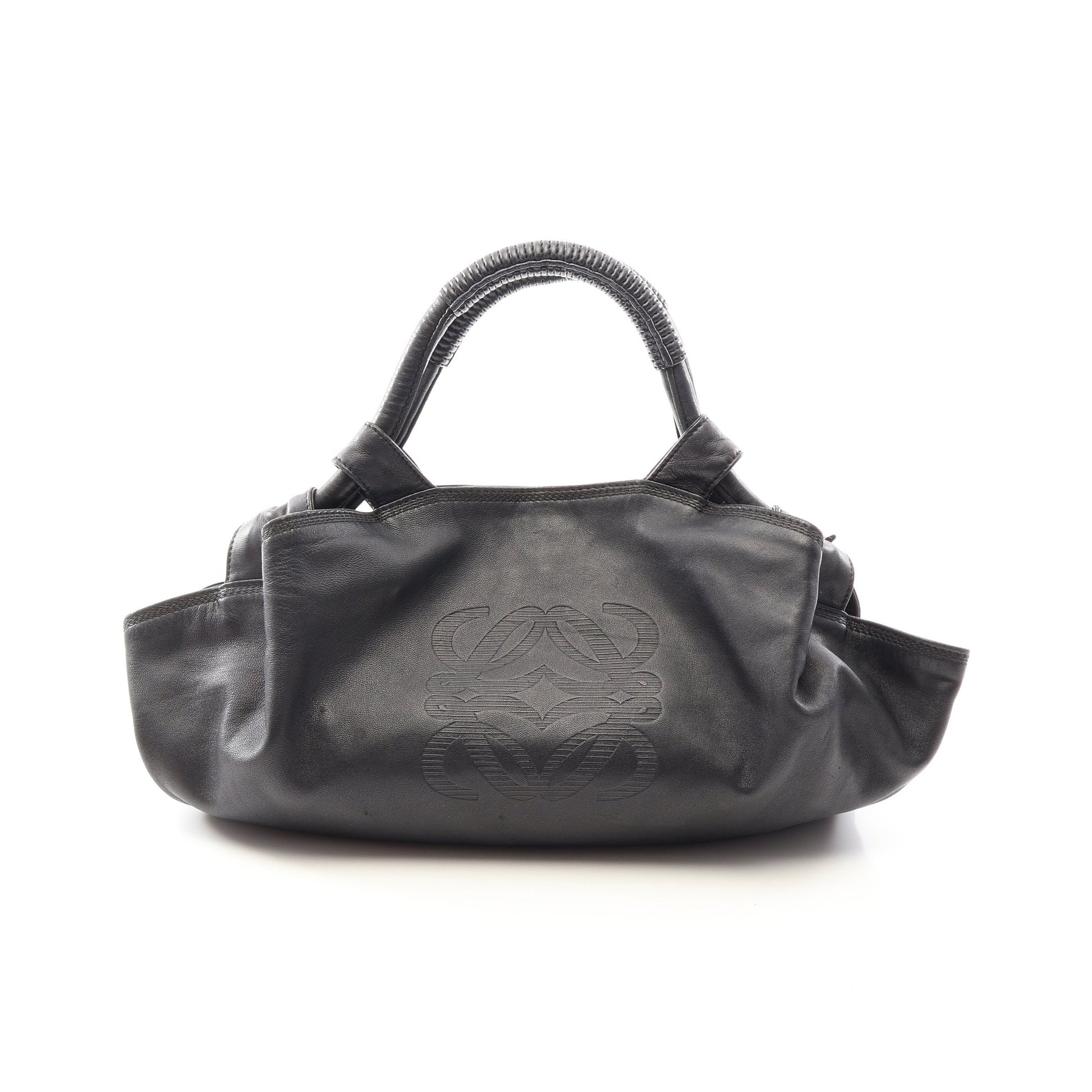 ナッパアイレ ハンドバッグ レザー ブラック ロエベ バッグ LOEWE