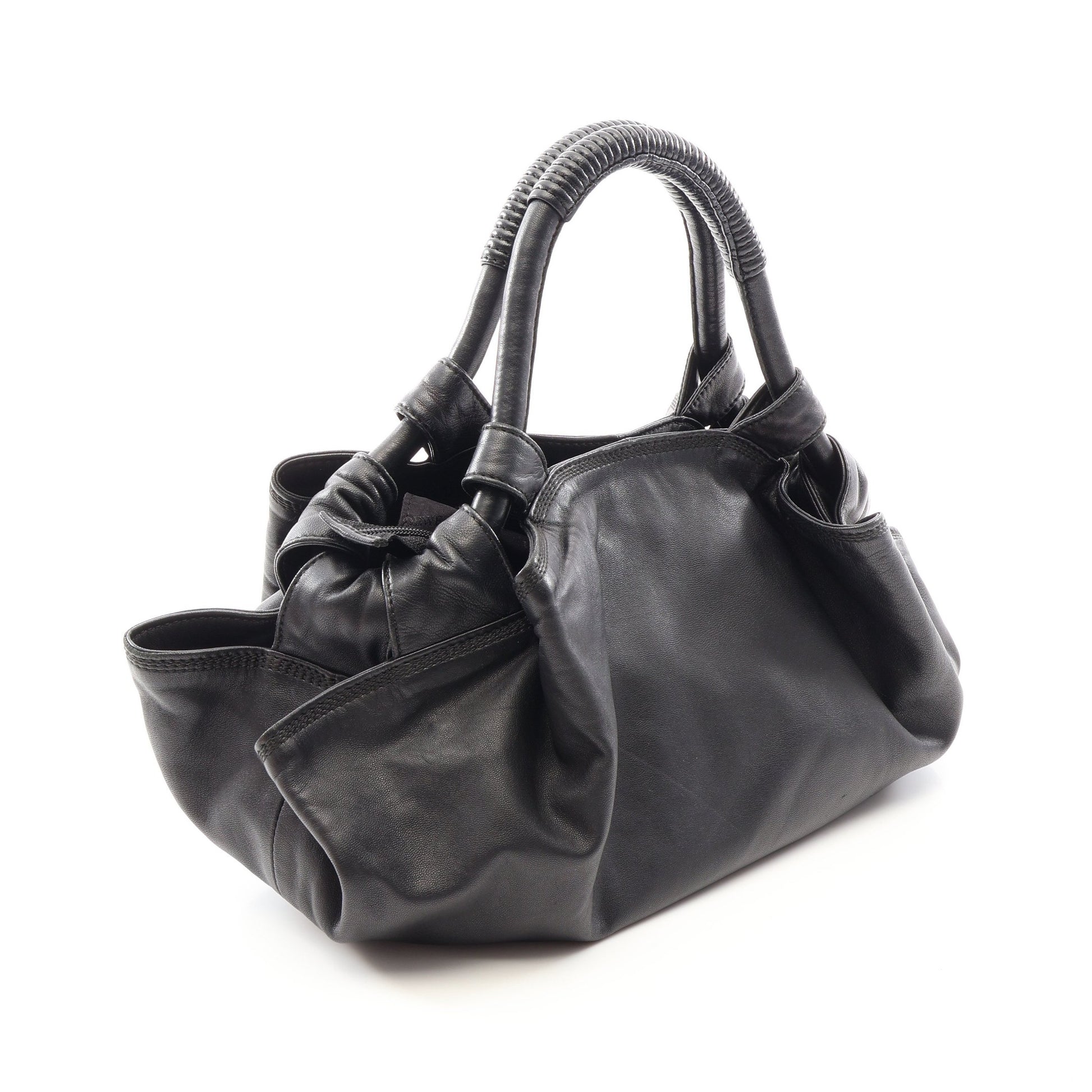 ナッパアイレ ハンドバッグ レザー ブラック ロエベ バッグ LOEWE