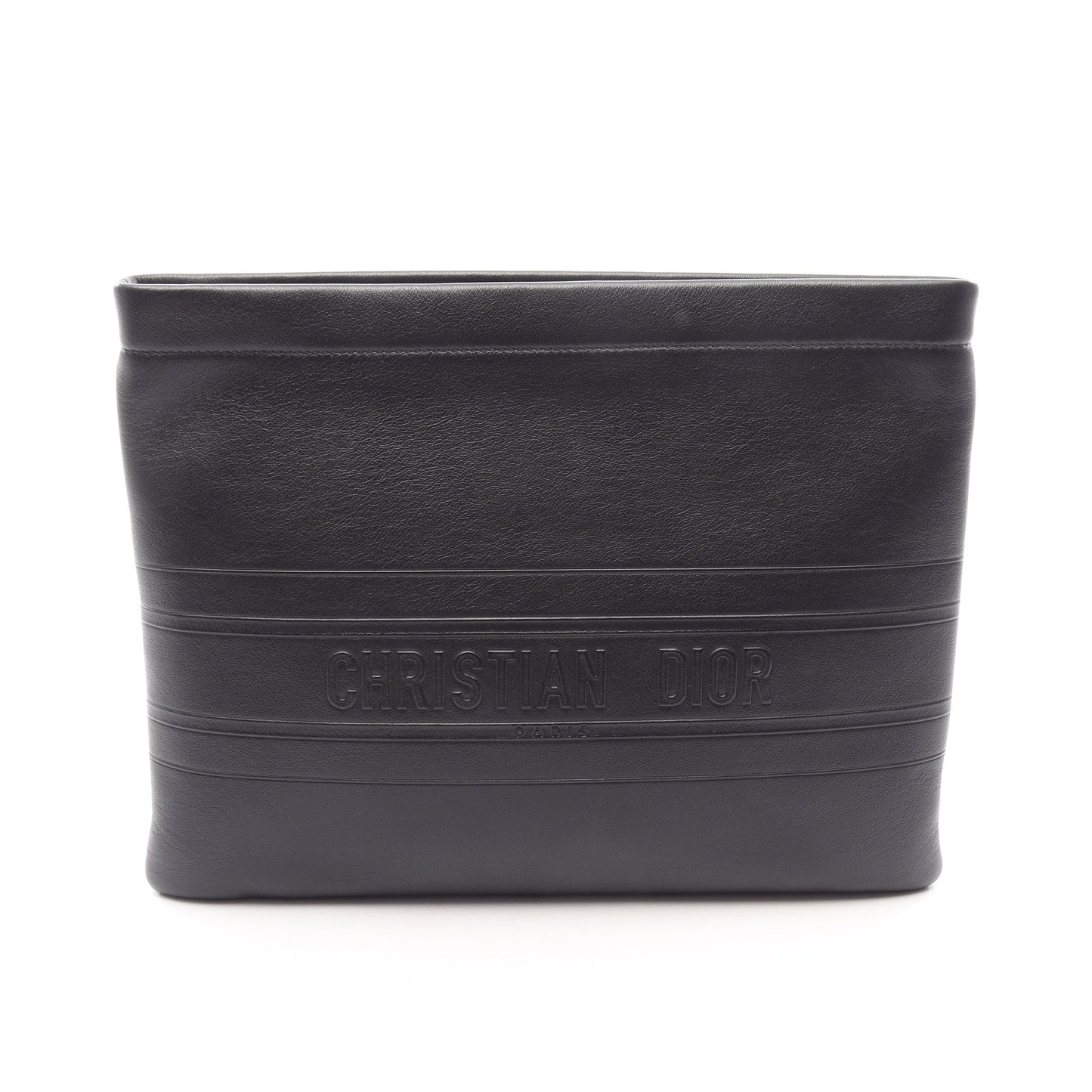 STRIPE POUCH クラッチバッグ レザー ブラック クリスチャンディオール バッグ Christian Dior