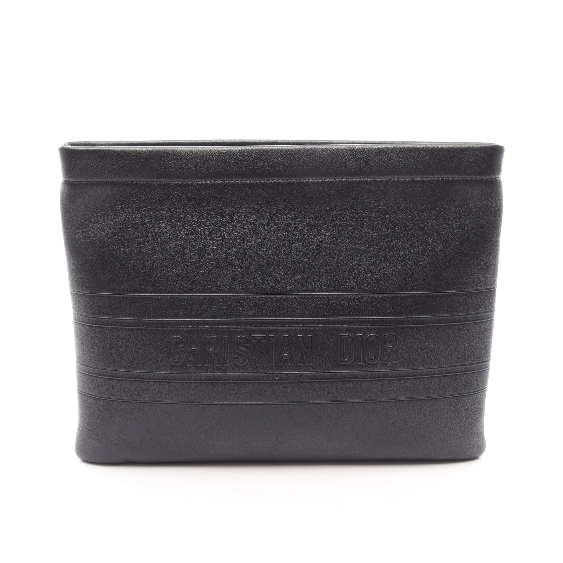 STRIPE POUCH クラッチバッグ レザー ブラック クリスチャンディオール バッグ Christian Dior