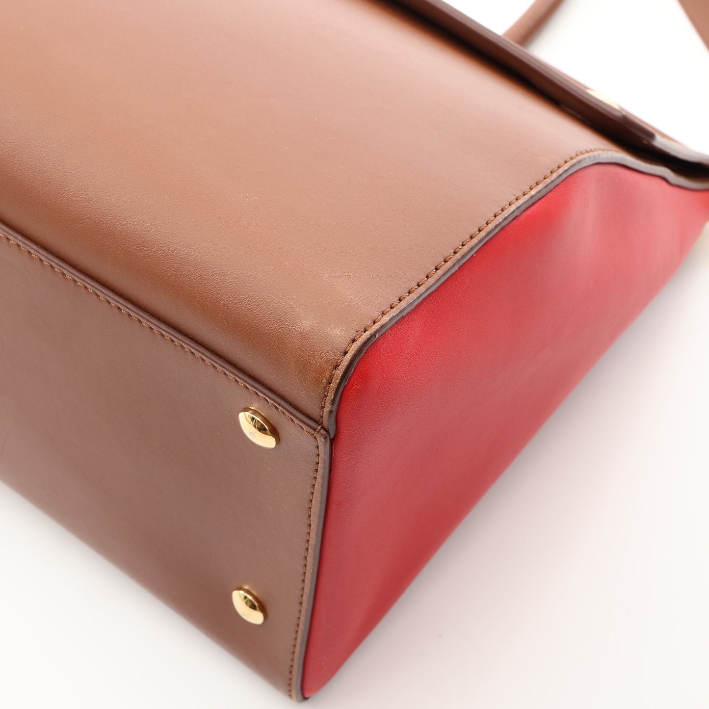 エリザベス 2WAY ハンドバッグ トートバッグ レザー ブラウン レッド バーバリー バッグ BURBERRY