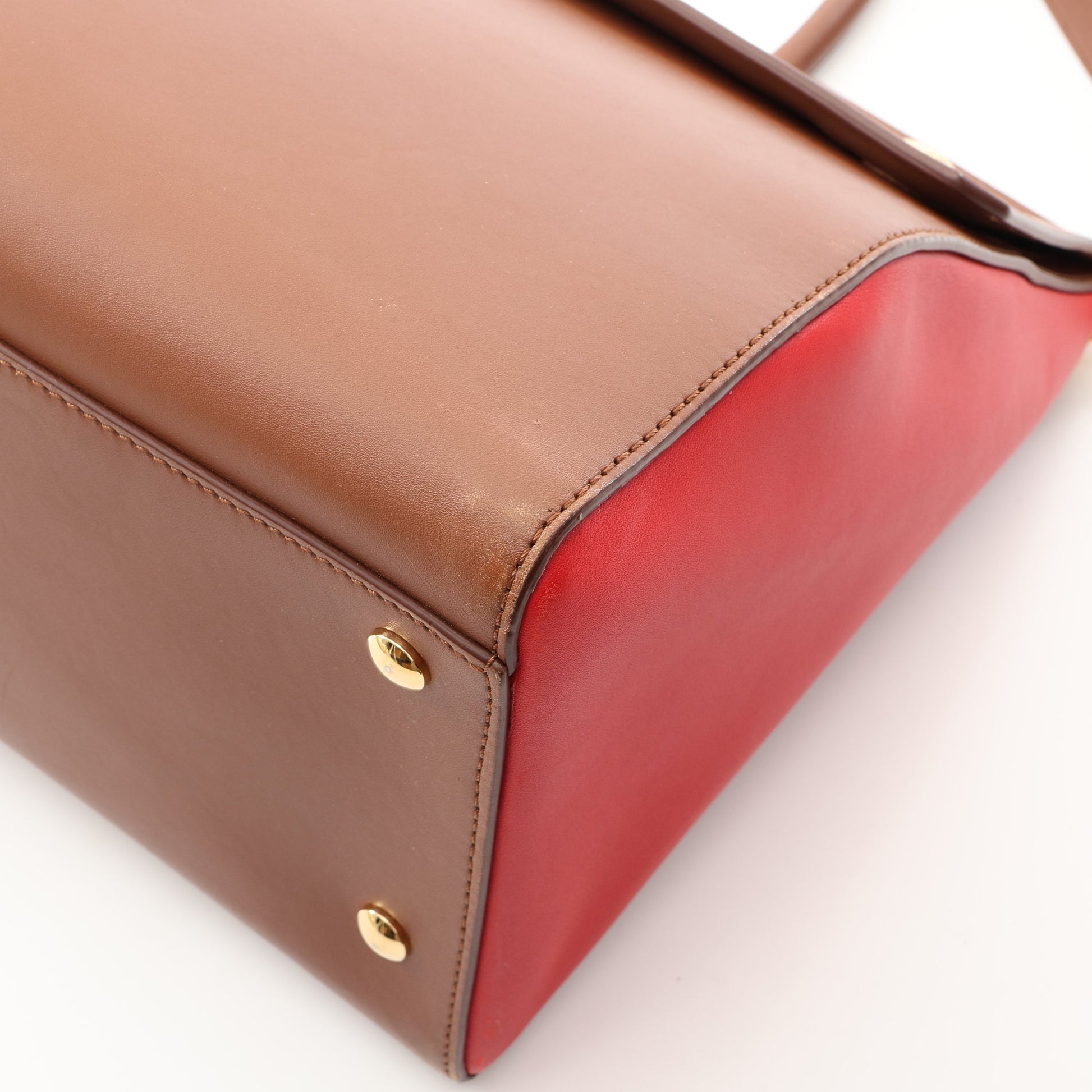 エリザベス 2WAY ハンドバッグ トートバッグ レザー ブラウン レッド バーバリー バッグ BURBERRY