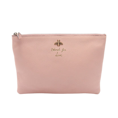 アニマリエ ビー クラッチバッグ レザー ライトピンク グッチ バッグ GUCCI