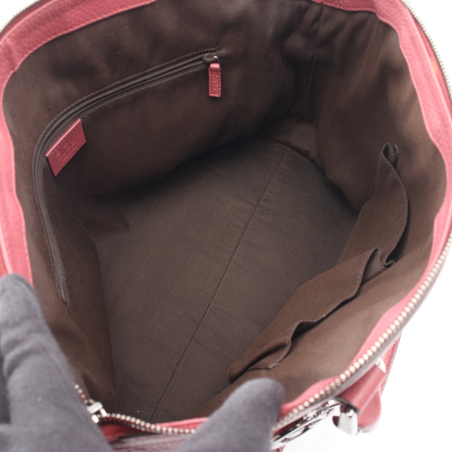 インターロッキングG 2WAY ハンドバッグ トートバッグ レザー バーガンディ グッチ バッグ GUCCI