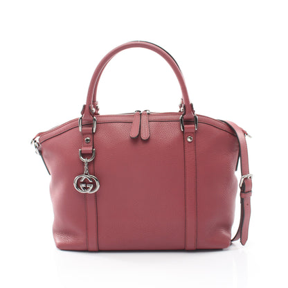インターロッキングG 2WAY ハンドバッグ トートバッグ レザー バーガンディ グッチ バッグ GUCCI