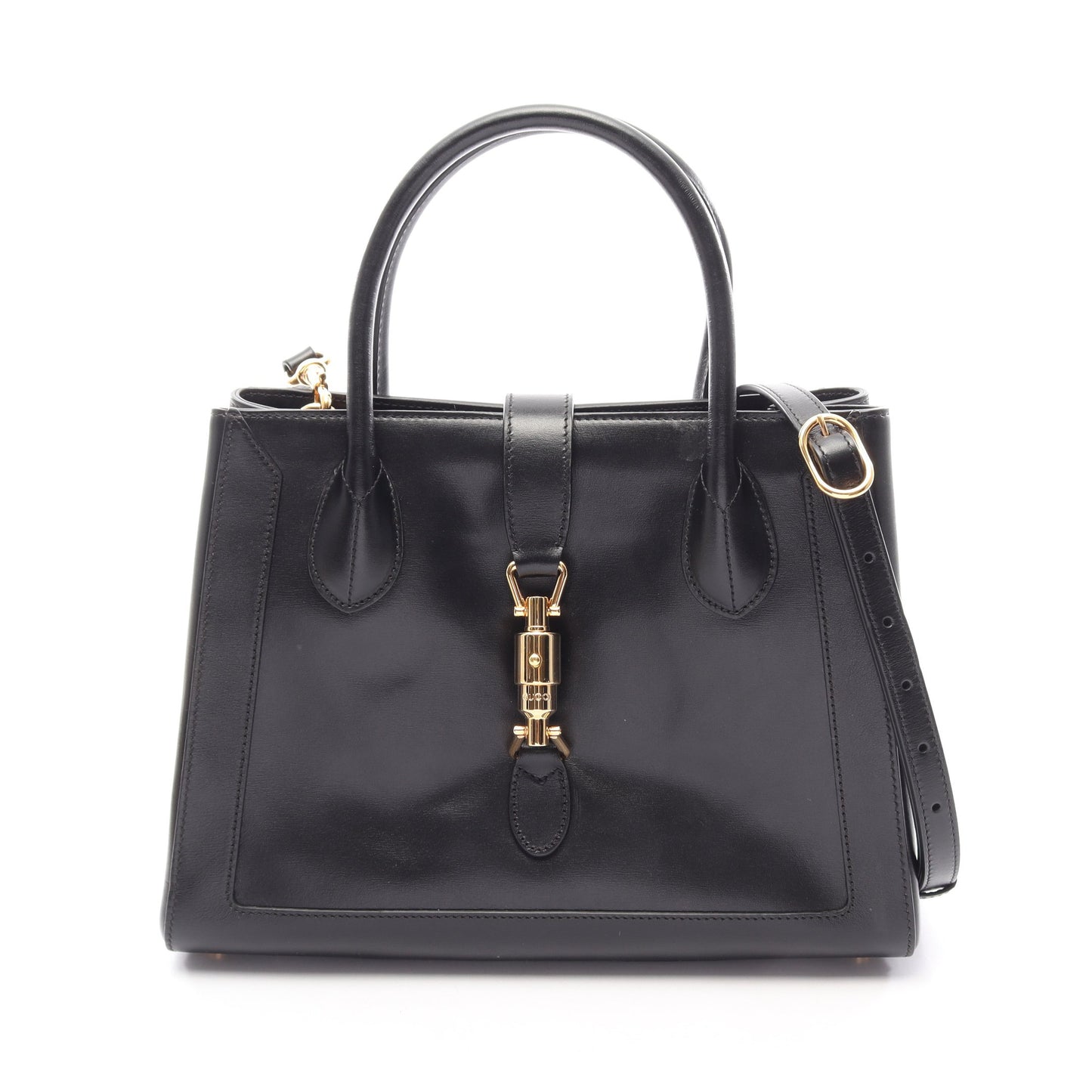 ジャッキー 1961 2WAY ハンドバッグ レザー ブラック グッチ バッグ GUCCI
