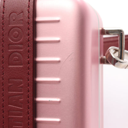 Christian Dior × RIMOWA パーソナルクラッチバッグ ショルダーバッグ ショルダーウォレット アルミニウム レザー ピンク バーガンディ クリスチャンディオール バッグ Christian Dior