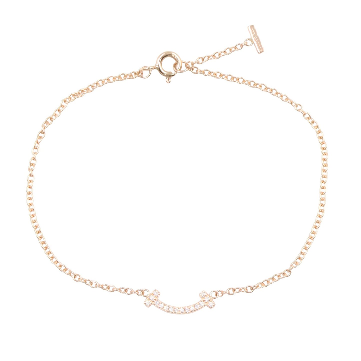 Tスマイル ミニ ブレスレット ダイヤ ブレスレット K18PG ダイヤモンド ピンクゴールド クリア ティファニー アクセサリー TIFFANY & Co.