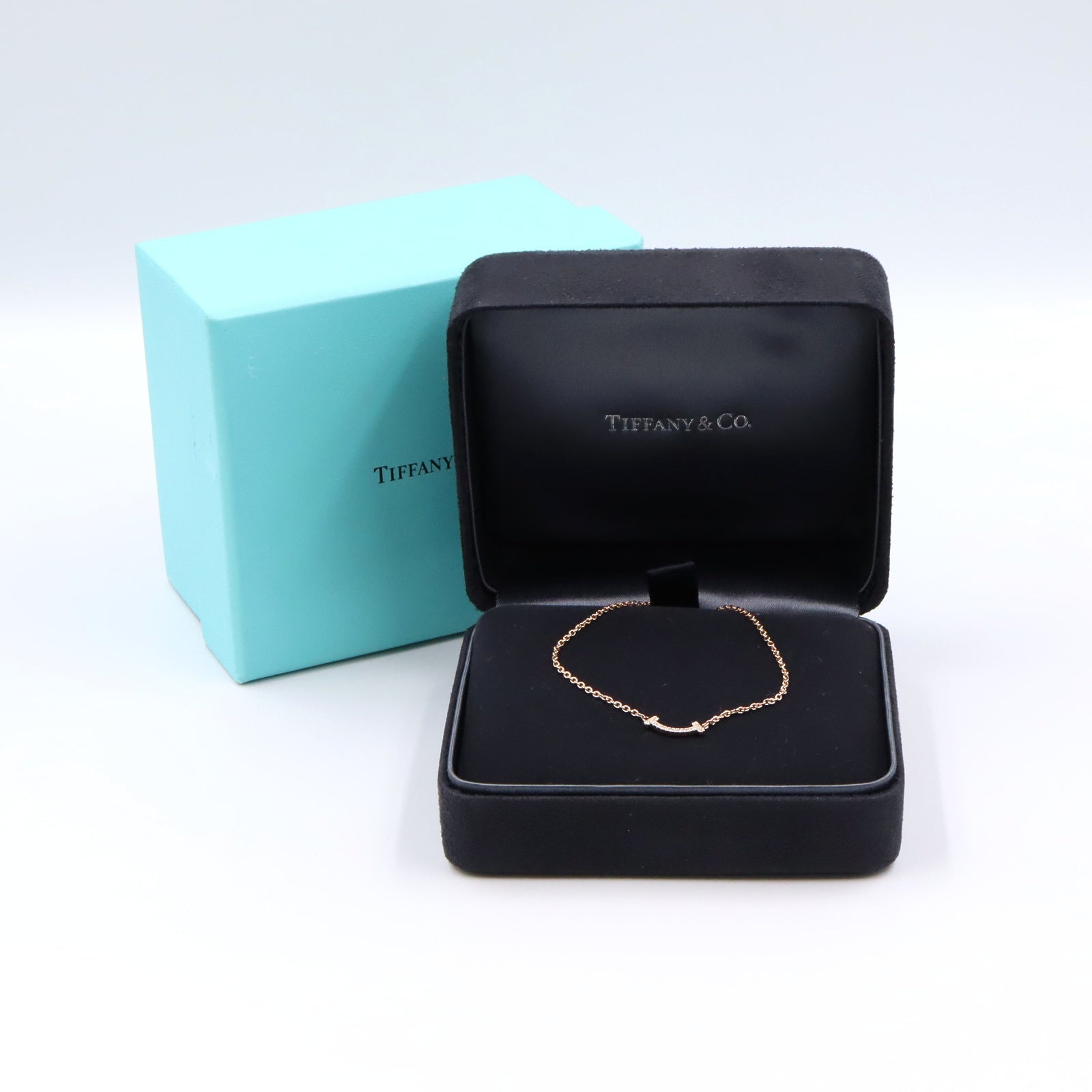 Tスマイル ミニ ブレスレット ダイヤ ブレスレット K18PG ダイヤモンド ピンクゴールド クリア ティファニー アクセサリー TIFFANY & Co.