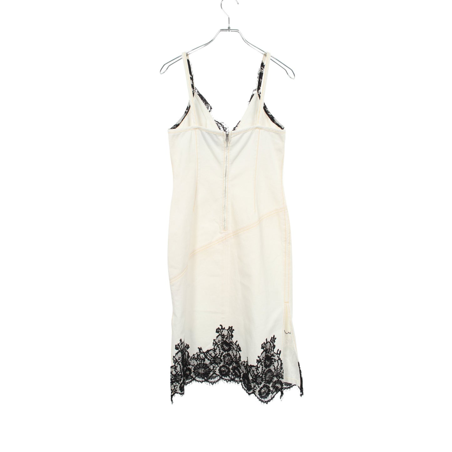Stonewashed Denim Slip Dress With Lace キャミソール ワンピース コットン ホワイト ブラック スリーワンフィリップリム