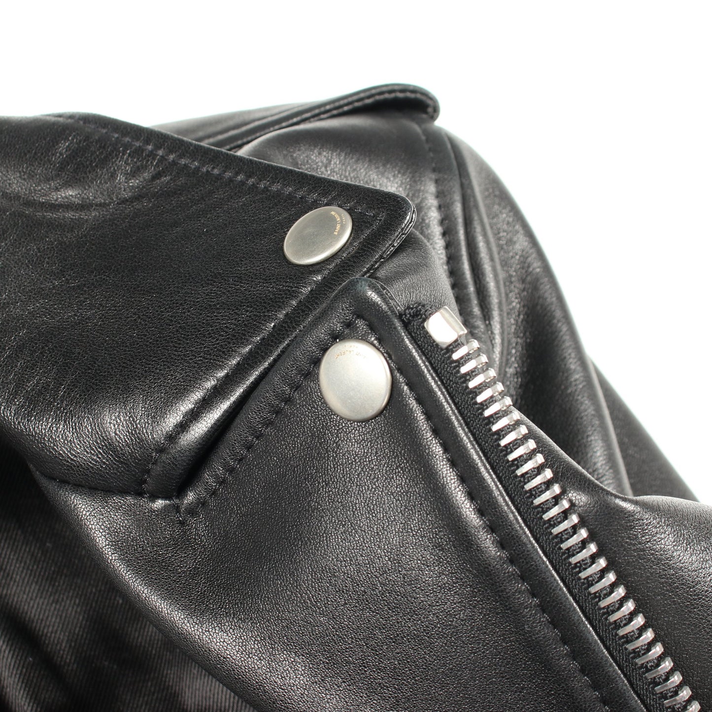 CLASSIC MOTORCYCLE JACKET ダブル ライダースジャケット レザー ブラック サンローランパリ