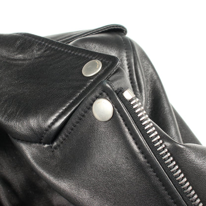 CLASSIC MOTORCYCLE JACKET ダブル ライダースジャケット レザー ブラック サンローランパリ