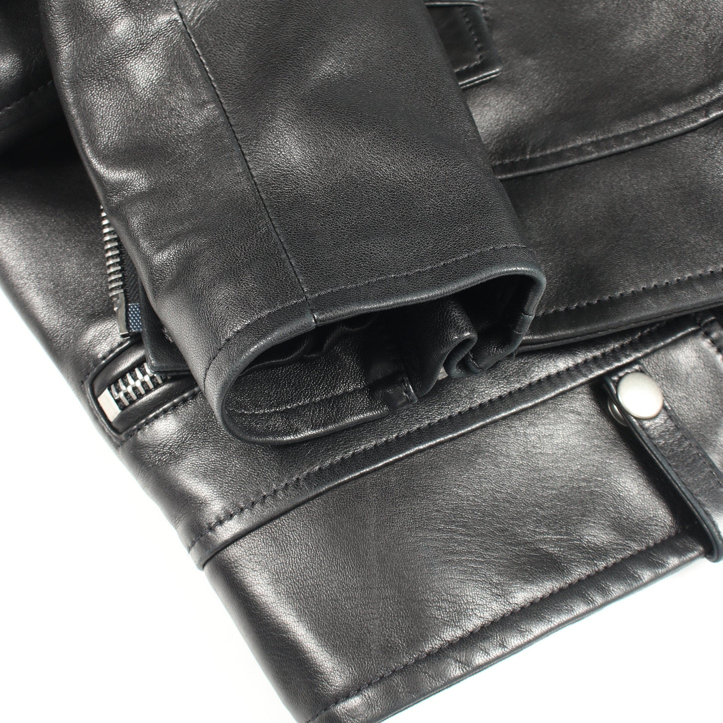 CLASSIC MOTORCYCLE JACKET ダブル ライダースジャケット レザー ブラック サンローランパリ