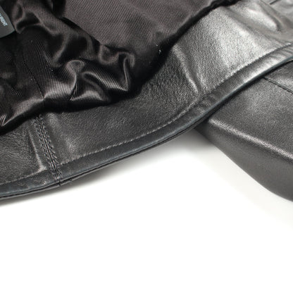 CLASSIC MOTORCYCLE JACKET ダブル ライダースジャケット レザー ブラック サンローランパリ