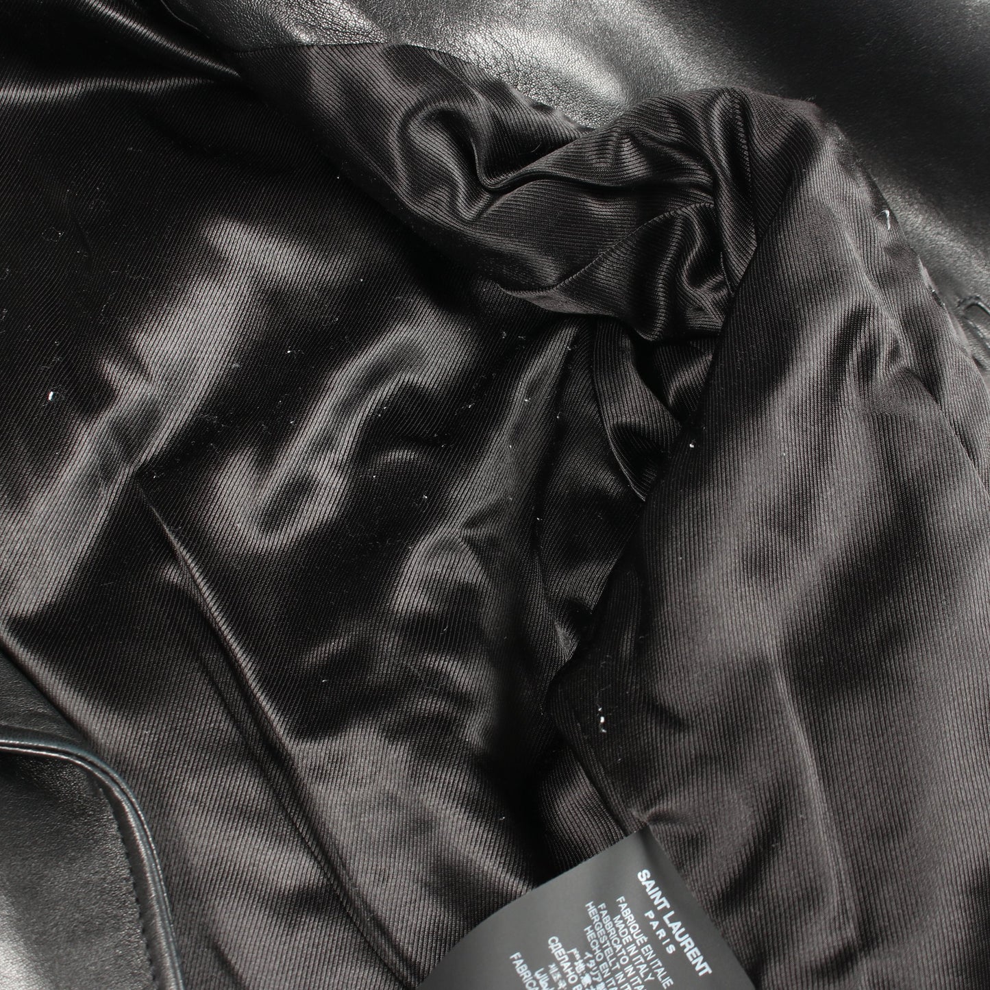 CLASSIC MOTORCYCLE JACKET ダブル ライダースジャケット レザー ブラック サンローランパリ
