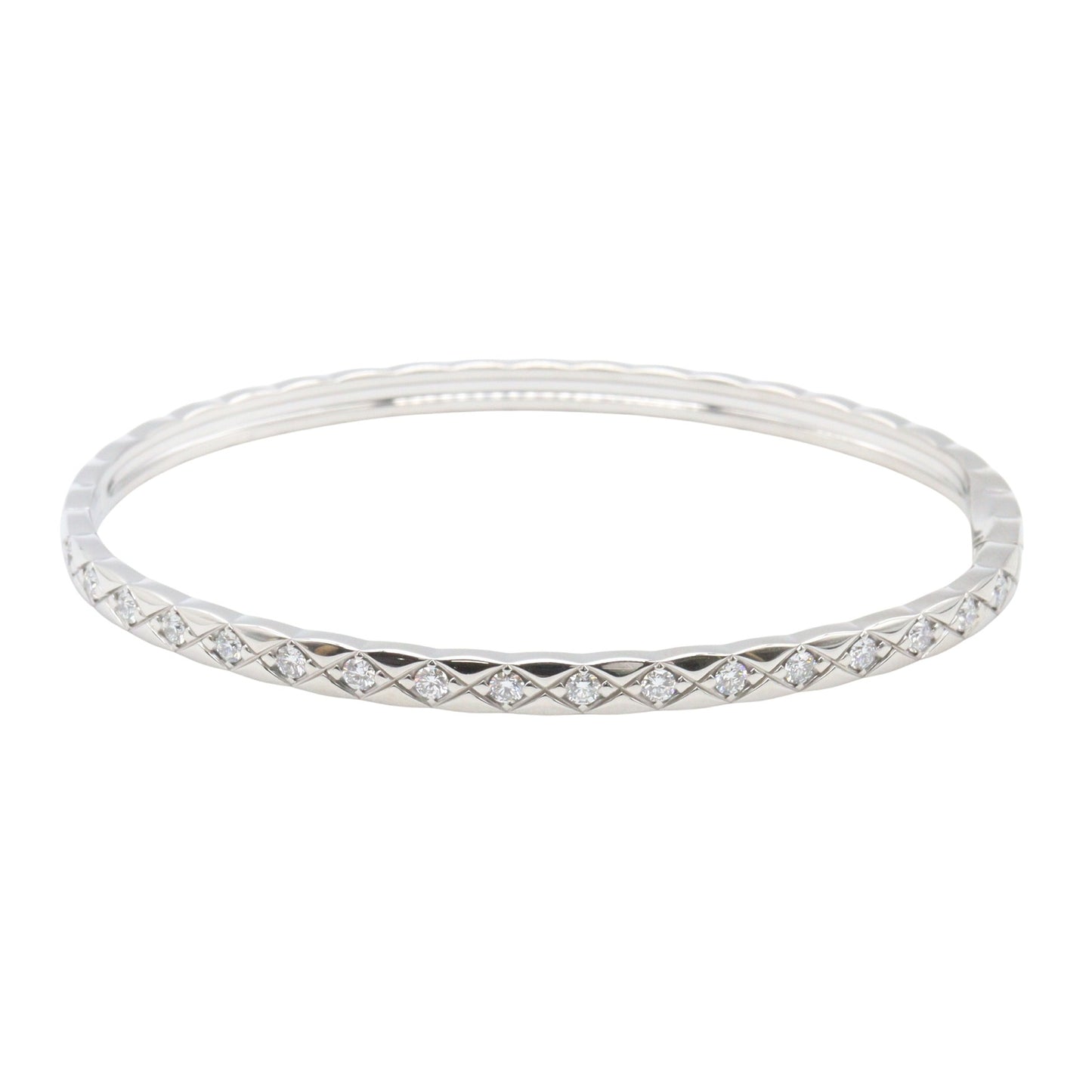 ココクラッシュ ダイヤ ブレスレット M ブレスレット K18WG ダイヤモンド ホワイトゴールド クリア シャネル アクセサリー CHANEL