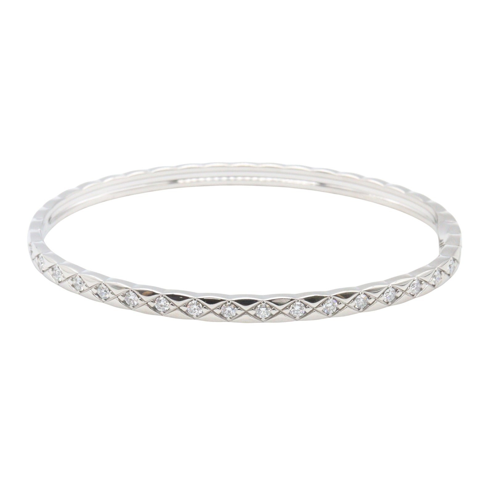 ココクラッシュ ダイヤ ブレスレット M ブレスレット K18WG ダイヤモンド ホワイトゴールド クリア シャネル アクセサリー CHANEL