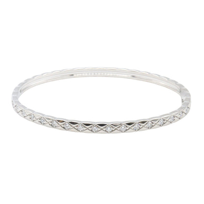 ココクラッシュ ダイヤ ブレスレット M ブレスレット K18WG ダイヤモンド ホワイトゴールド クリア シャネル アクセサリー CHANEL